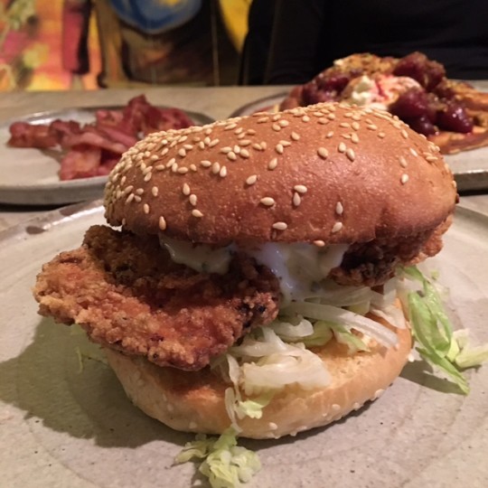 karaage chicken burger