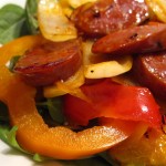 chorizo salad with sundried tomato & peppers