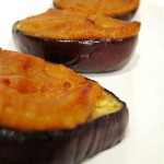 grilled aubergine with miso